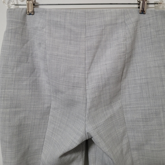 Theory Tennyson Pioneer Gray Stretch Twill Straight Leg Seamed Ankle Pant Size 8 - Picture 12 of 16